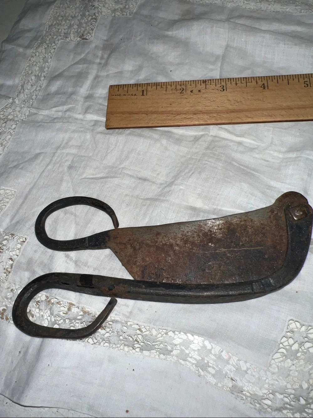 Antique hand forged signed Betel nut cutter